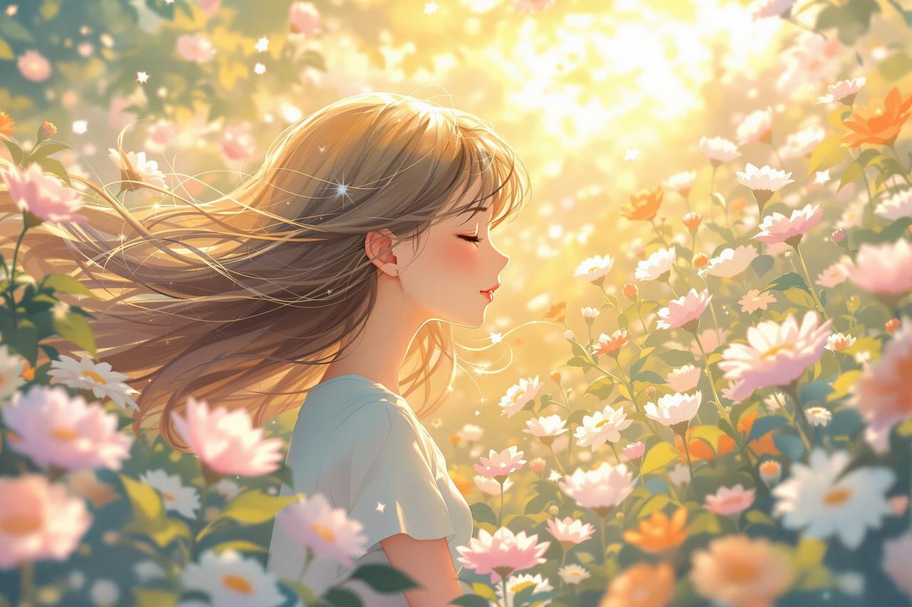 短剧素材库作品 - 花与少女